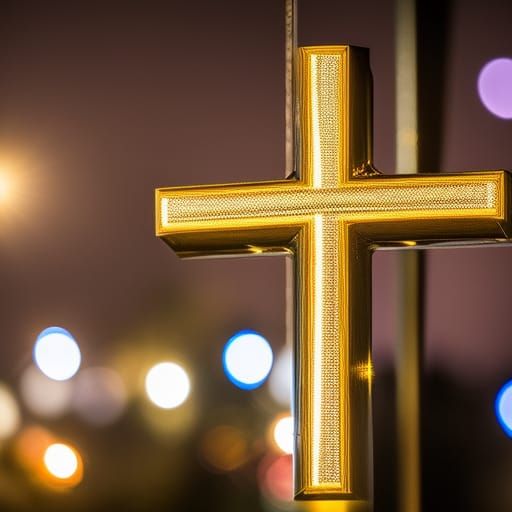 Christian cross Professional photography, bokeh, natural lig...