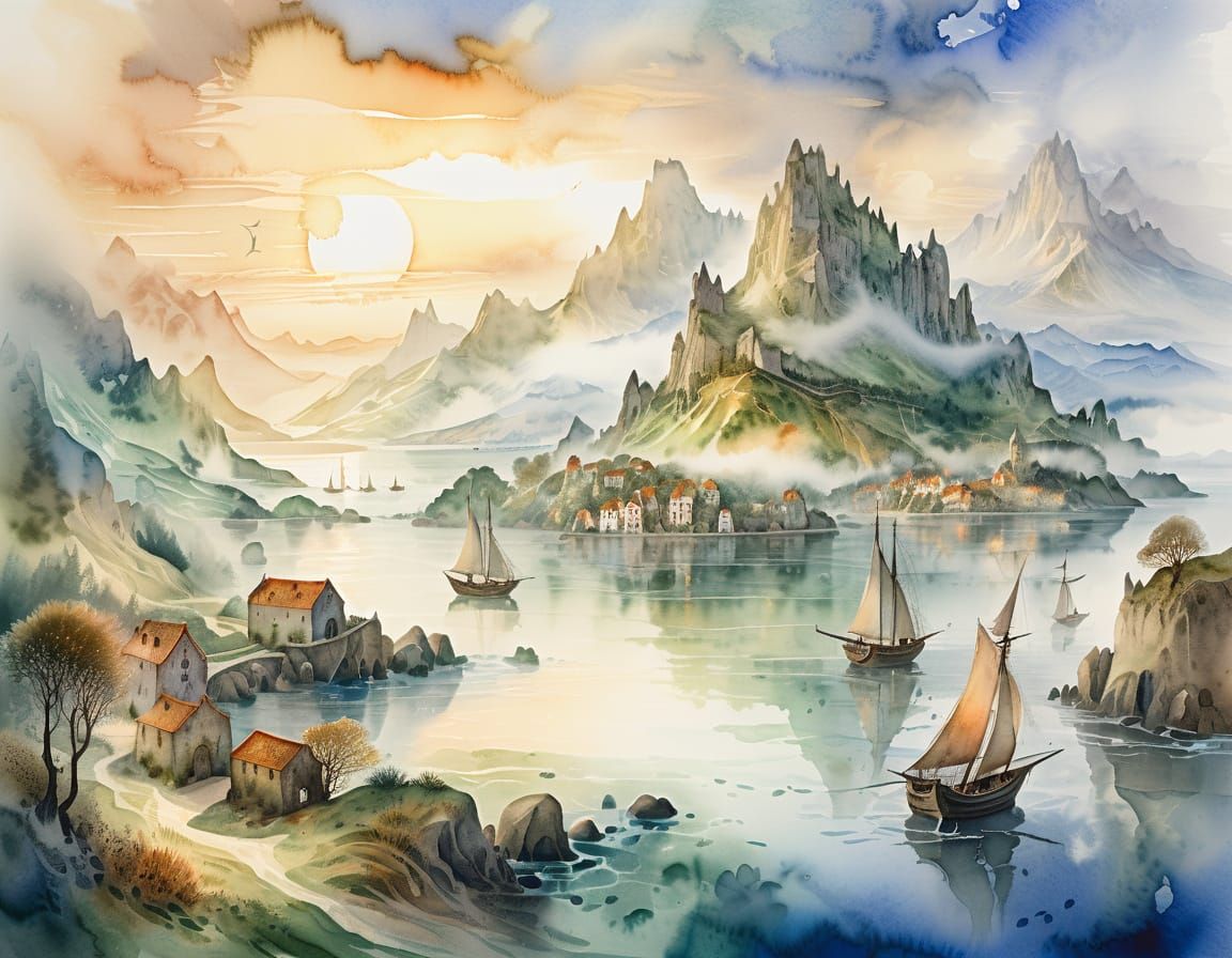 The Harbour, by Albrech Dürer  by @yeuzio