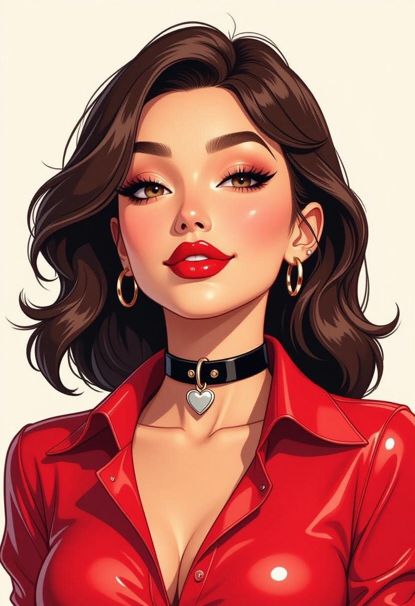 Brunette Beauty Illustration