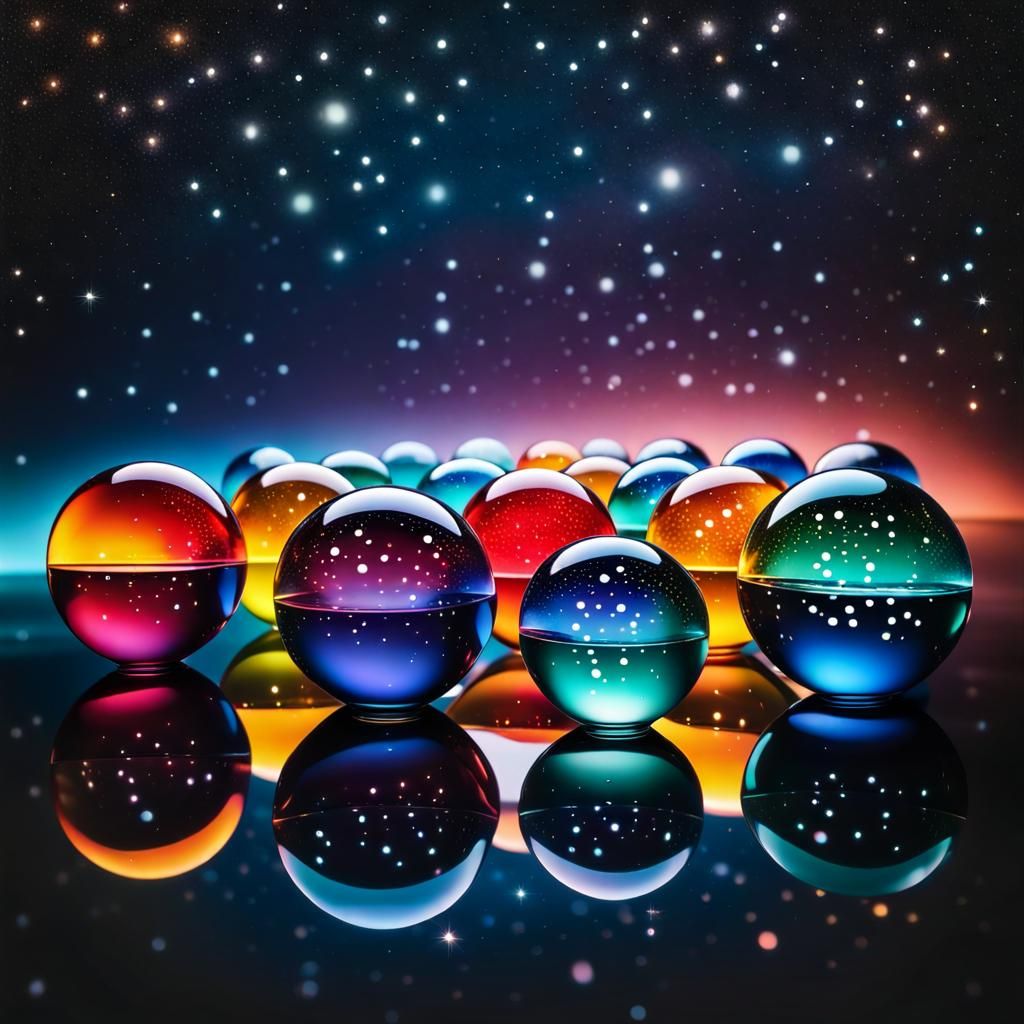 Translucent glass spheres