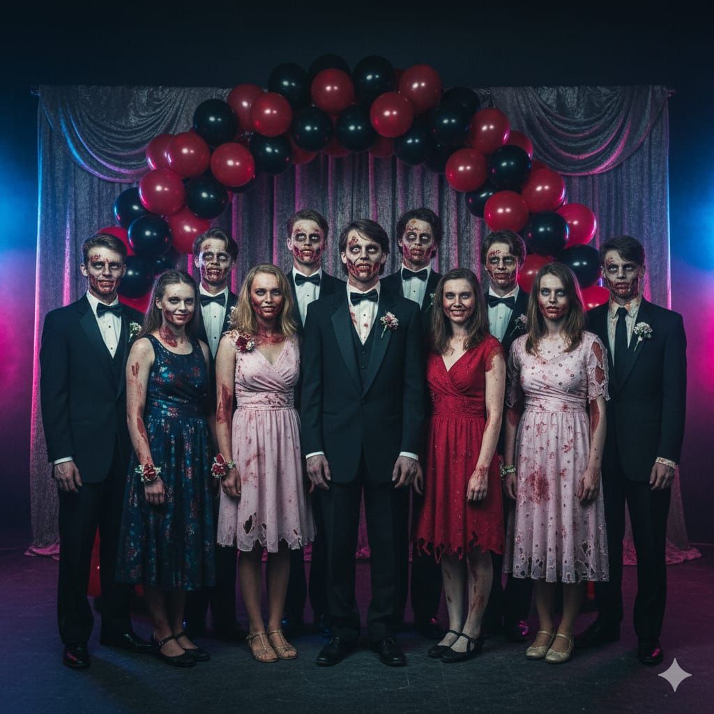 Photo de groupe de zombies