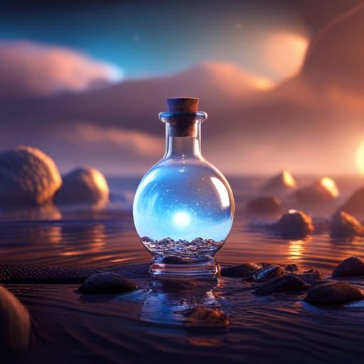 Magical orb in bottle