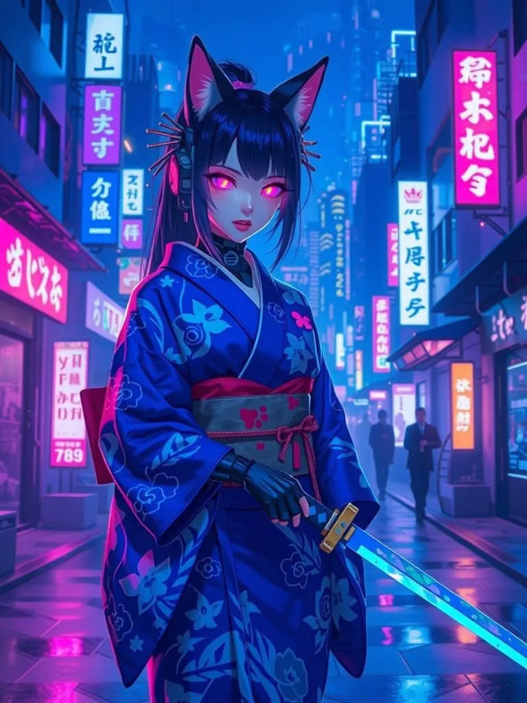 Kanae the Cyberpunk Kitsune