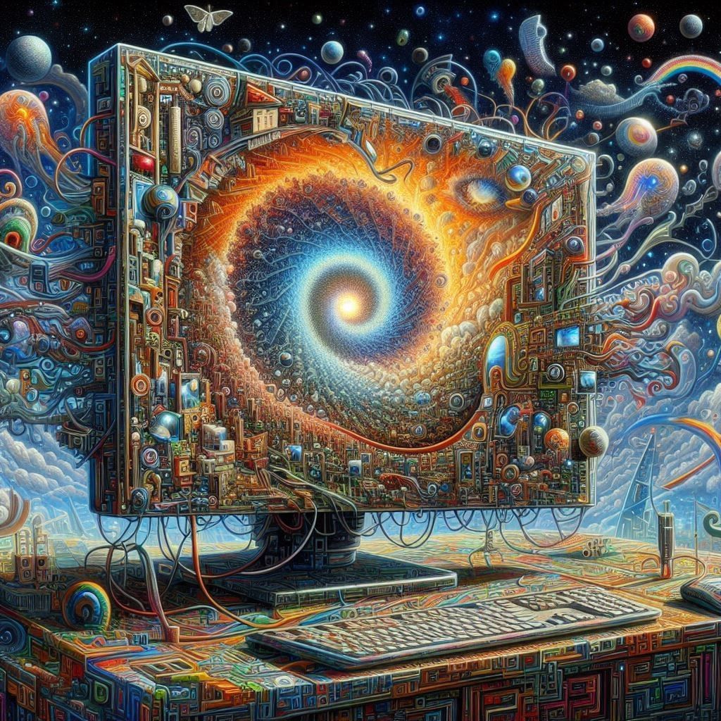 the computer screen works much like a mirror