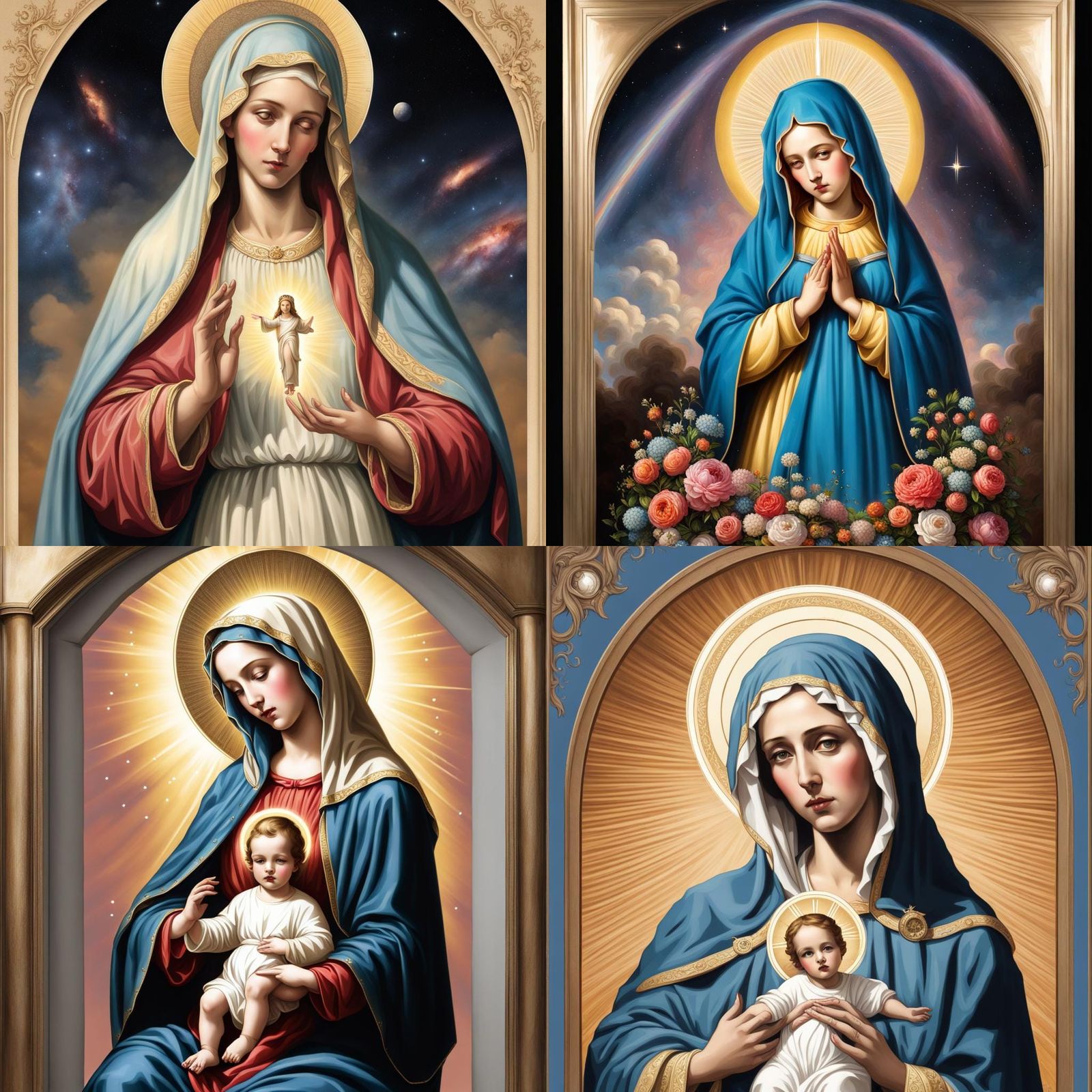 Holy virgin mary, spacecore art - AI Generated Artwork - NightCafe Creator