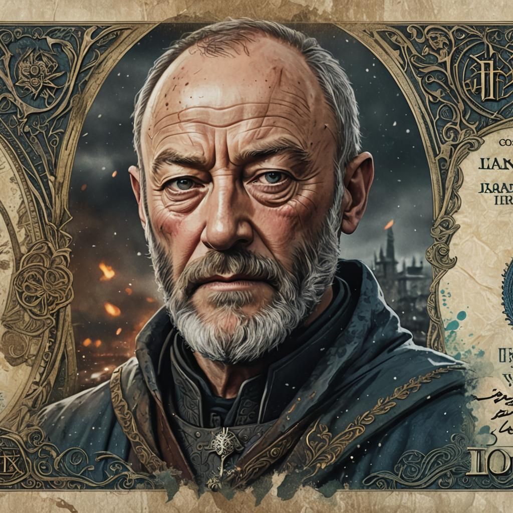 LIAM CUNNINGHAM as   Davos Seaworth from game of thrones art...