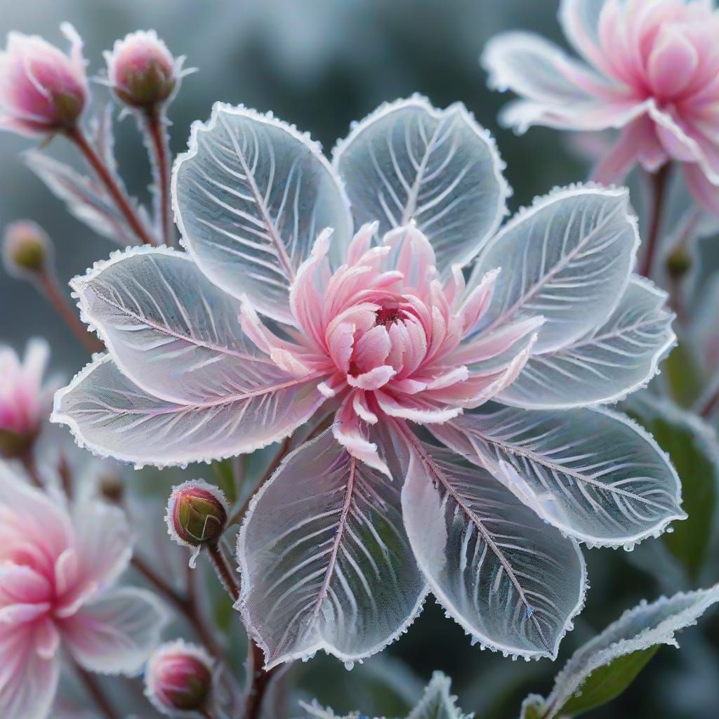 Pink Ice Flower