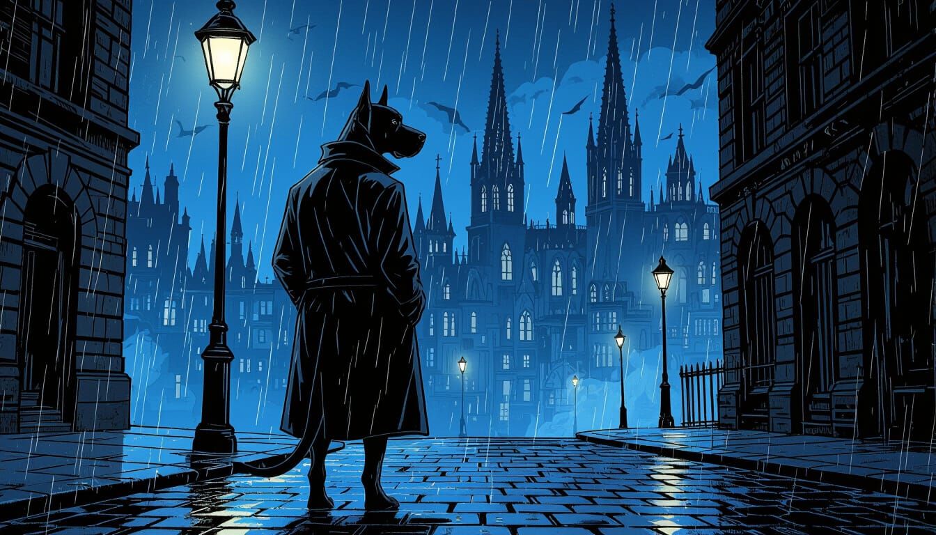 I drove down here because I had a tip that Molly Malone, the lounge singer over at the Chills and Frills nightclub would be here. Well, she was here alright, but it wasn’t pretty. She was dead. I didn’t know who did it, but I’d find out. My name is Rufus and I’m a P.I..