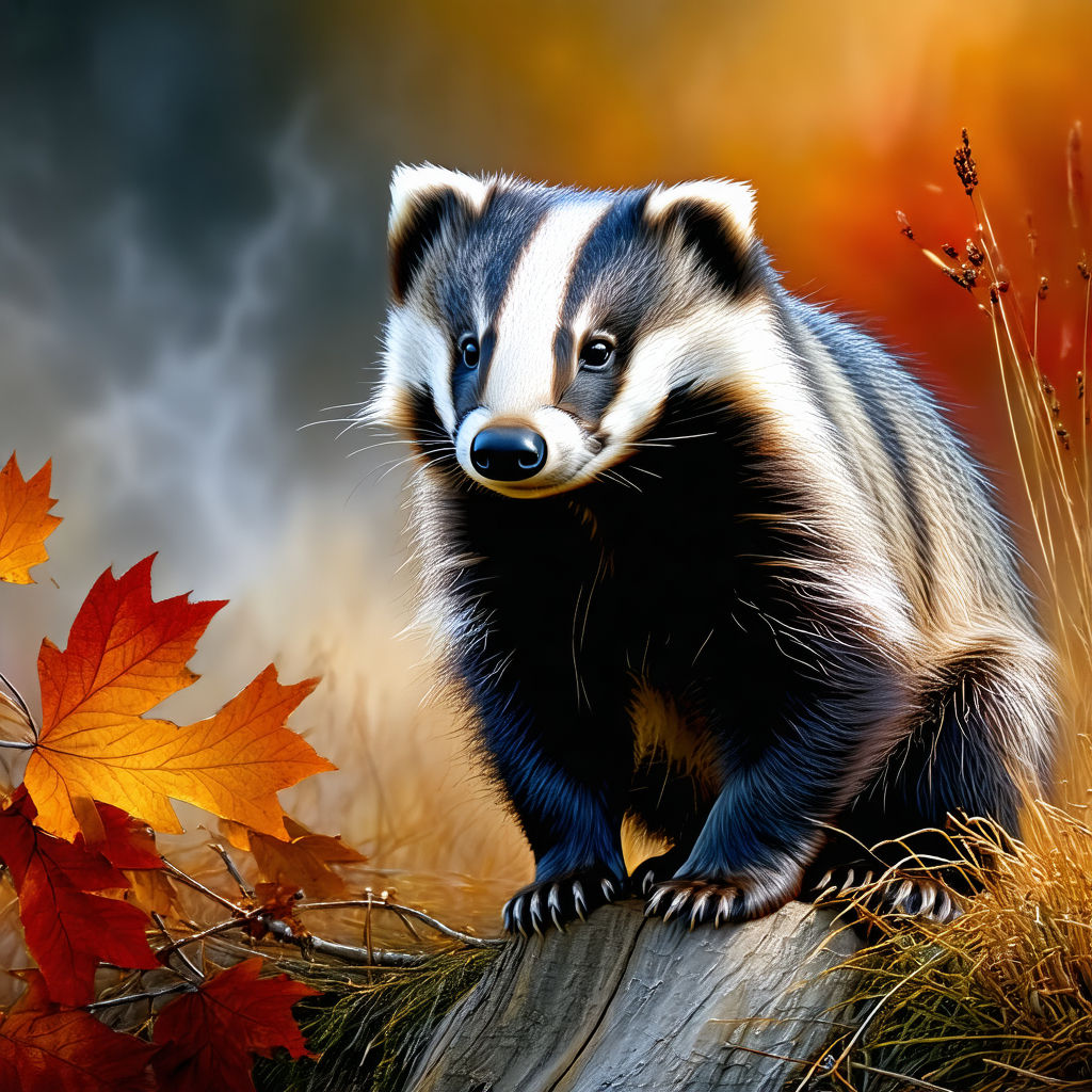 Badger - Animal Digital Paintings