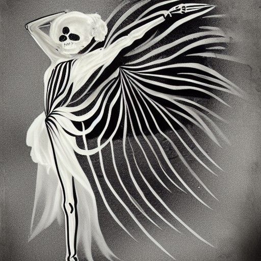 Retro French Skeleton poster