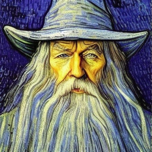 Gandalf the Grey, oil painting by a fan.  by @Steve Dufour