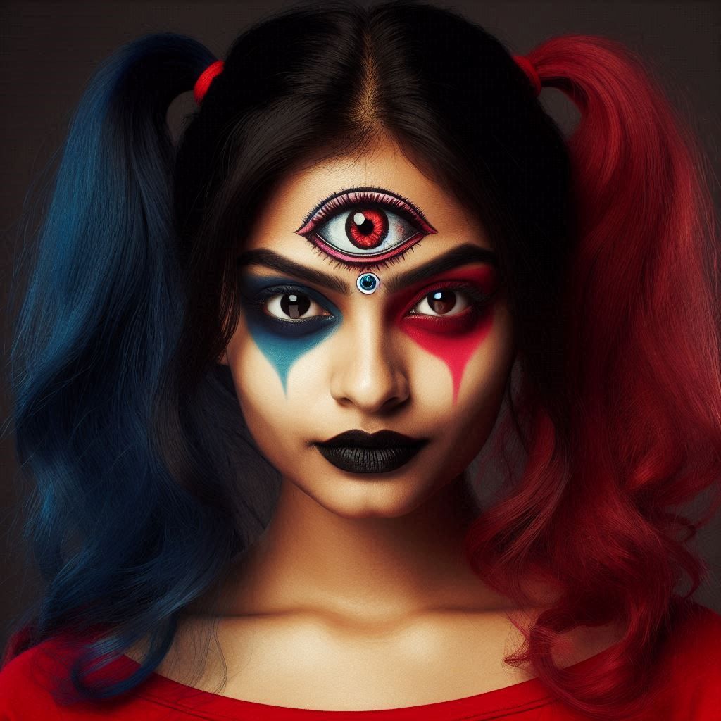 Woman with third eye of Wisdom.