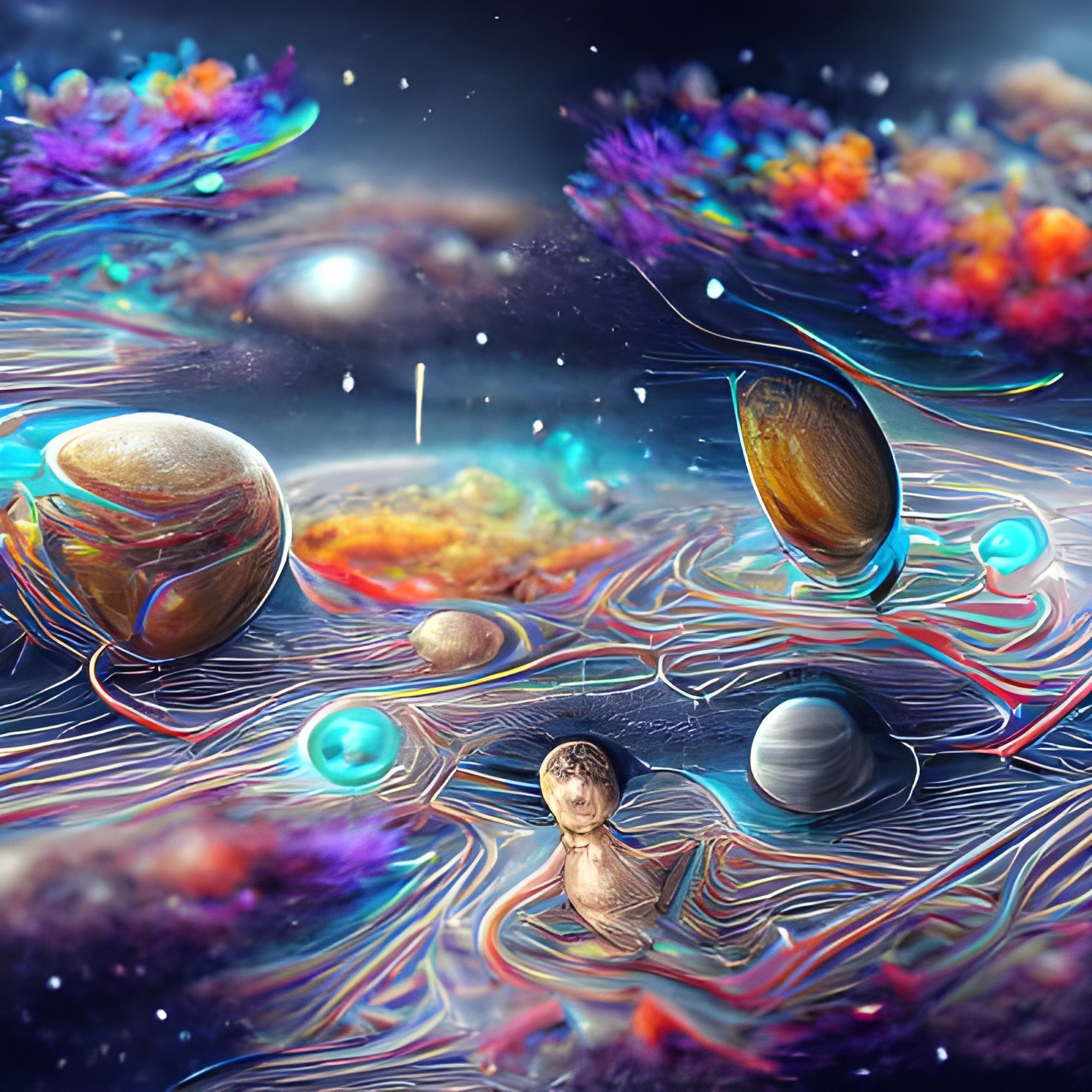 Parallel universe with planets - AI Generated Artwork - NightCafe