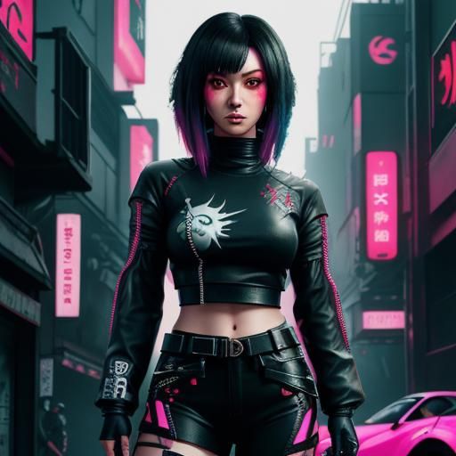 Cyberpunk Gothic: Minako! - AI Generated Artwork - NightCafe Creator