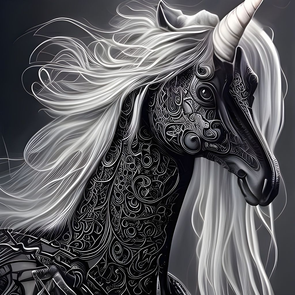 Black unicorn  by @GiGi