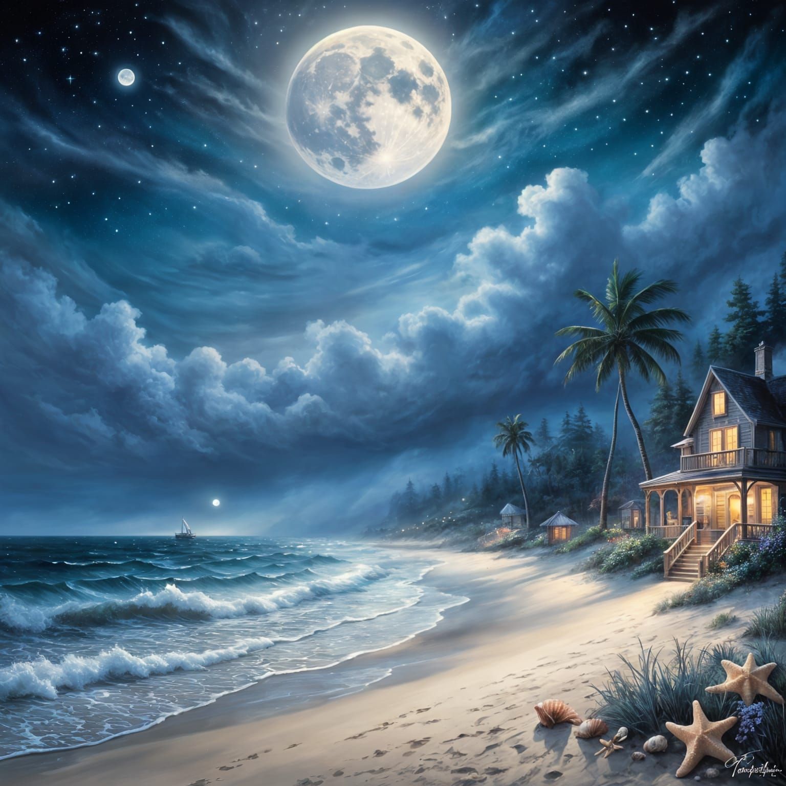 Cabin by the Sea  by @Merumeru Meru