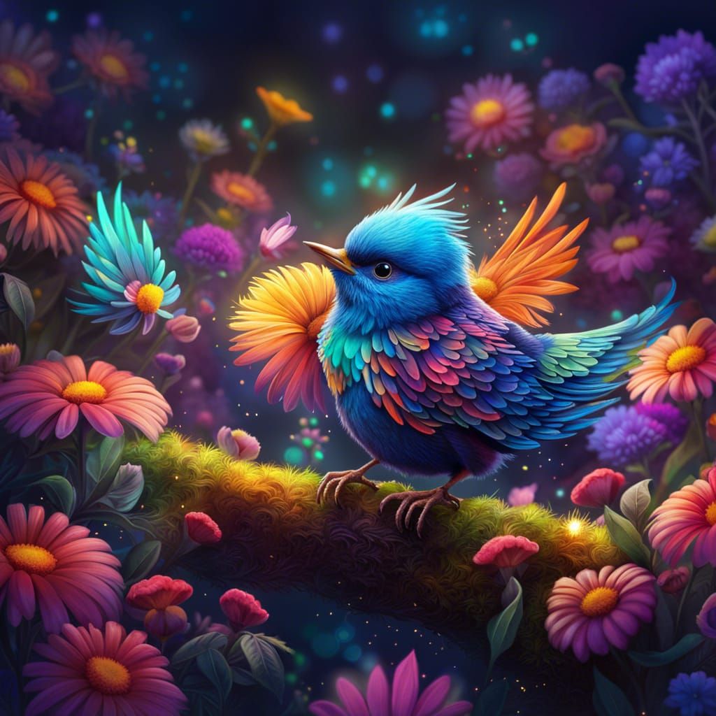 happy little bird - AI Generated Artwork - NightCafe Creator