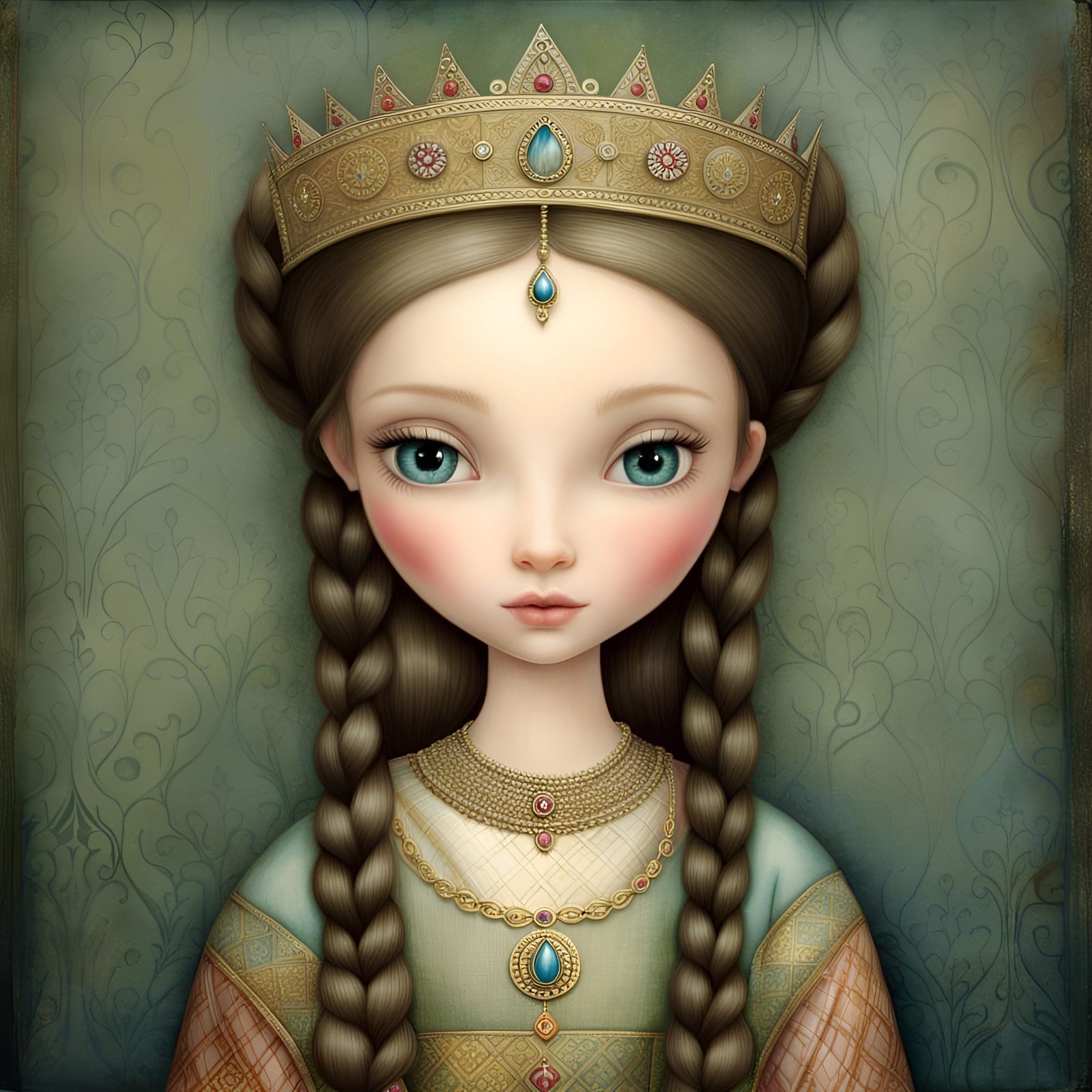 Princess Jorinde, imaginary country, 13th century - AI Generated ...