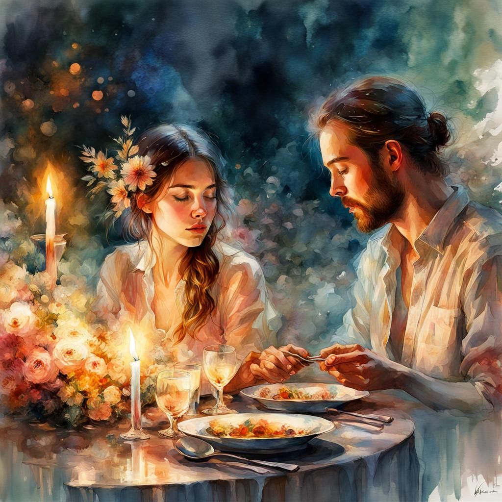 Lover's Embrace: A Tale of Passion in Candlelight