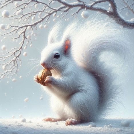 Un écureuil en hiver