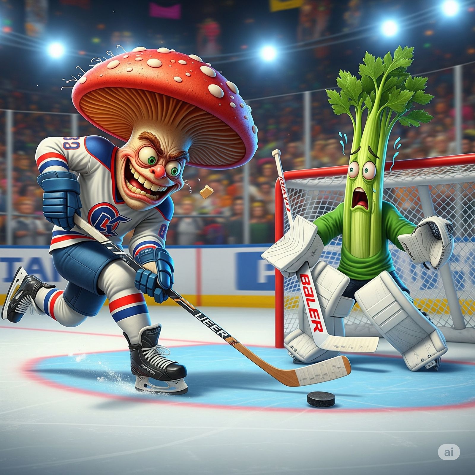 Crazy Mushroom Hockey