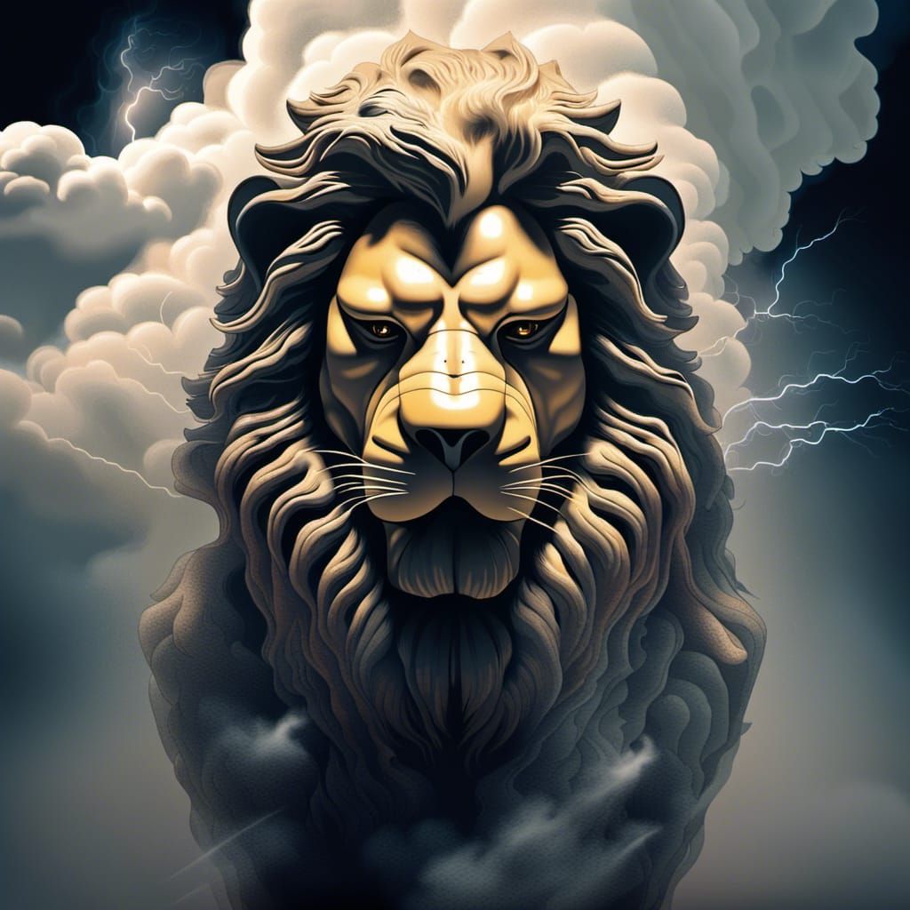 The big Lion Man is made of smoke - AI Generated Artwork - NightCafe ...