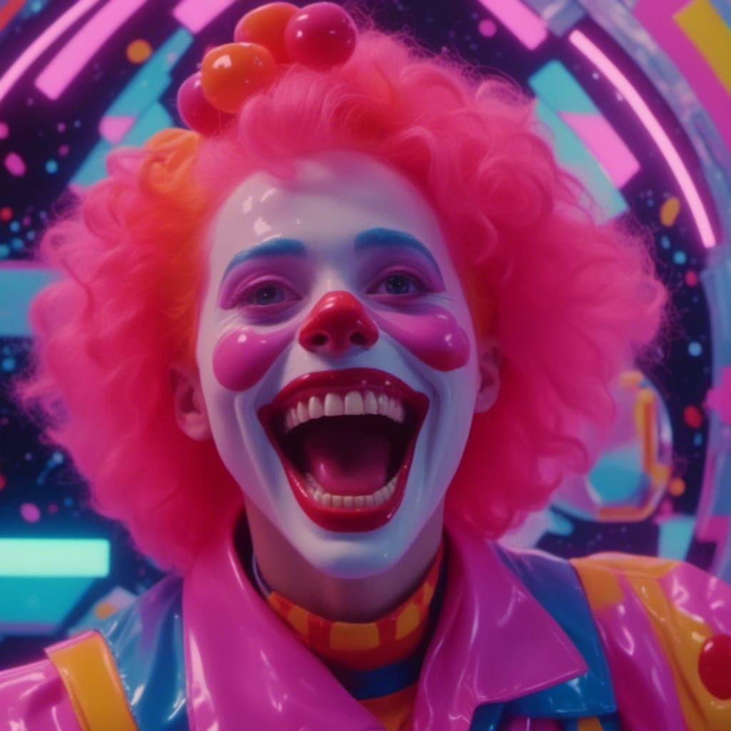 <lora:The Broken 90s:1.0> <lora:Bonbon Panic XL:1.0>
Laughing clown on a 1990's VHS movie. Random vaporware glitches, candy Sci-Fi movie Sce...