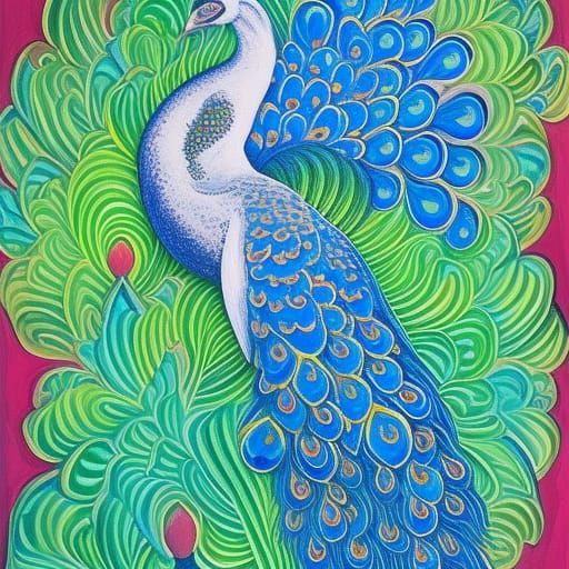 Peacock - AI Generated Artwork - NightCafe Creator