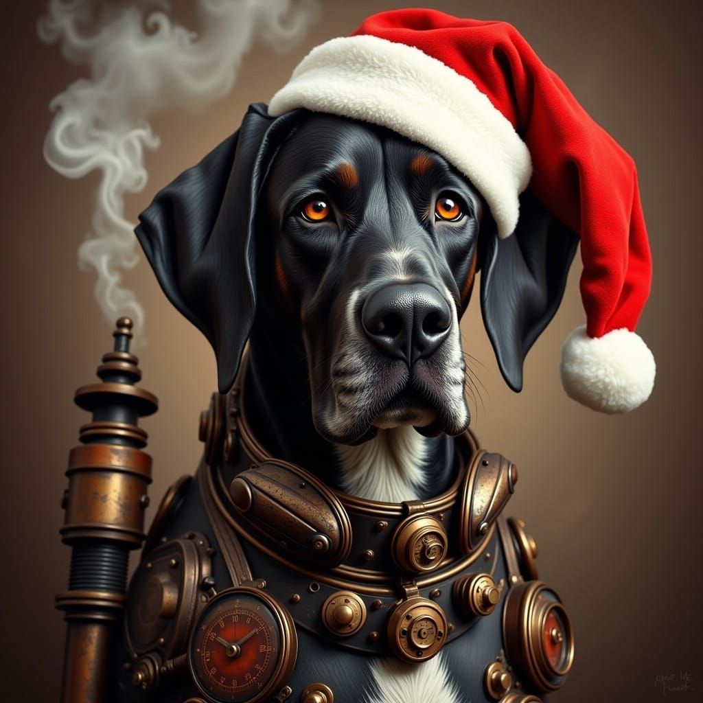 Steampunk Santa Great Dane