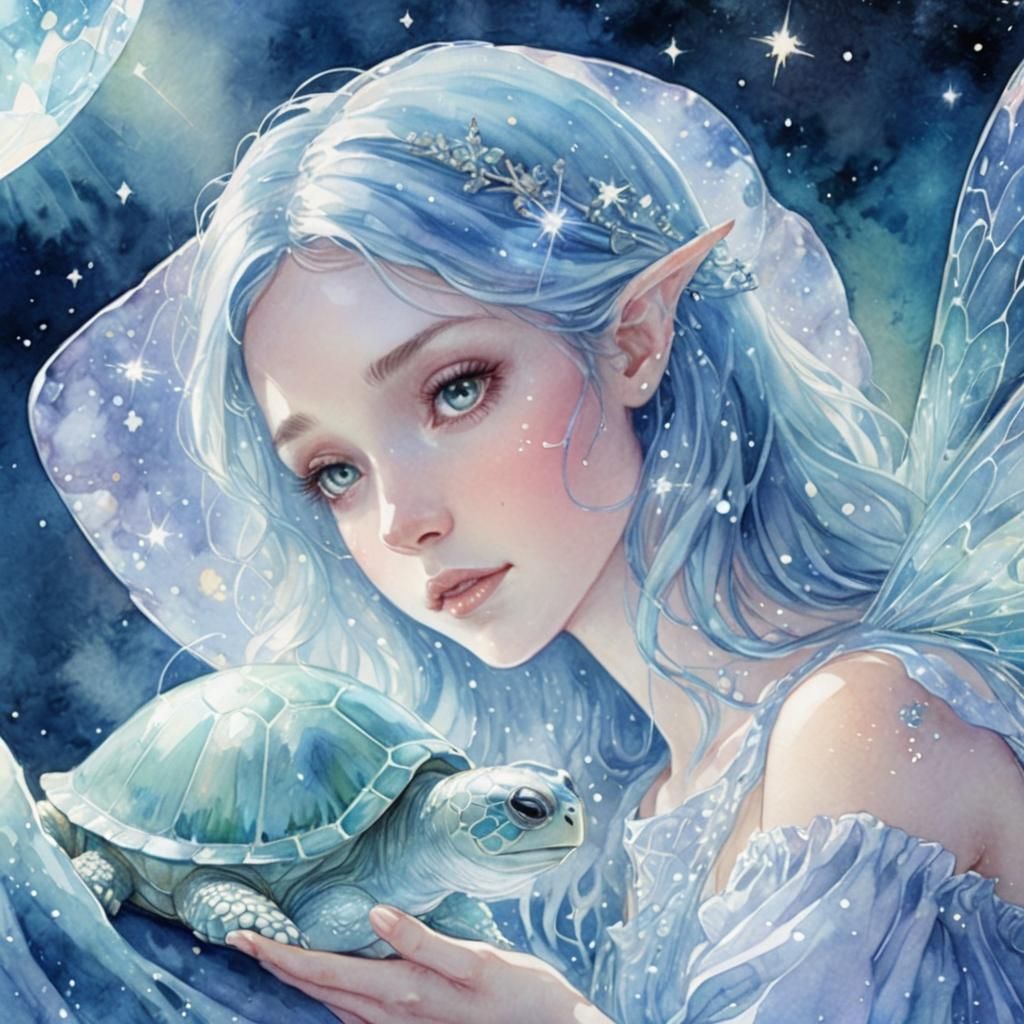 fairy and turtle