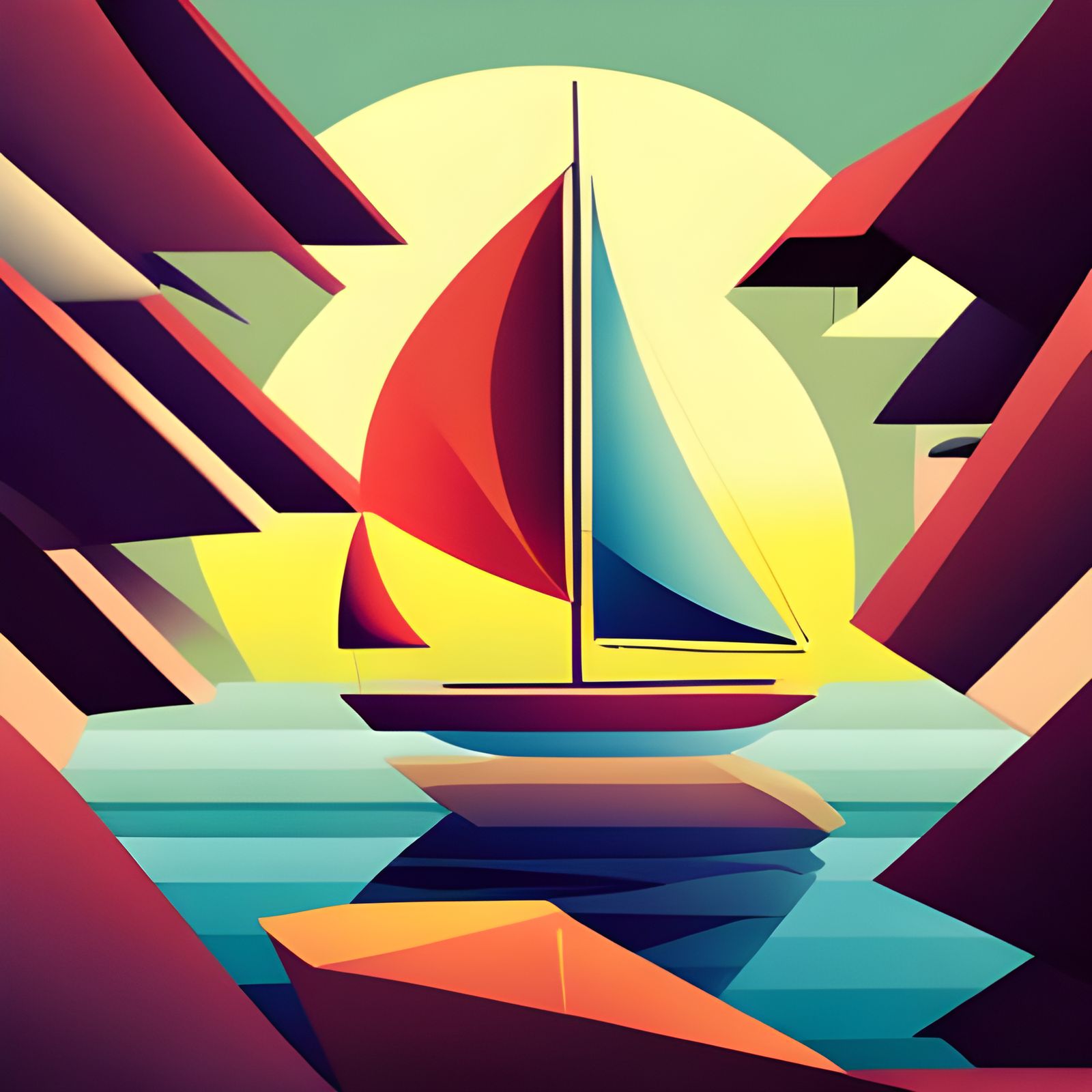 Sailing boat - AI Generated Artwork - NightCafe Creator