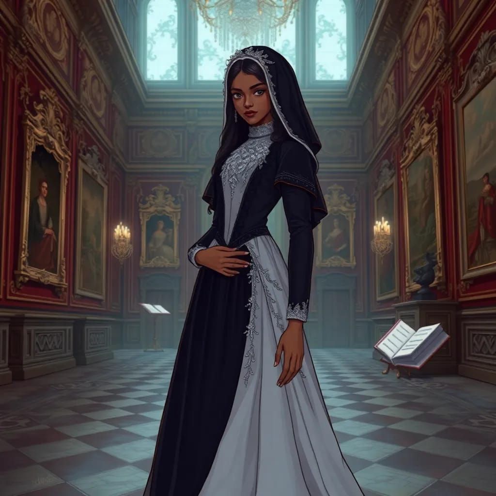 A depiction of the marchioness Shuri Von Neuschwanstein from...