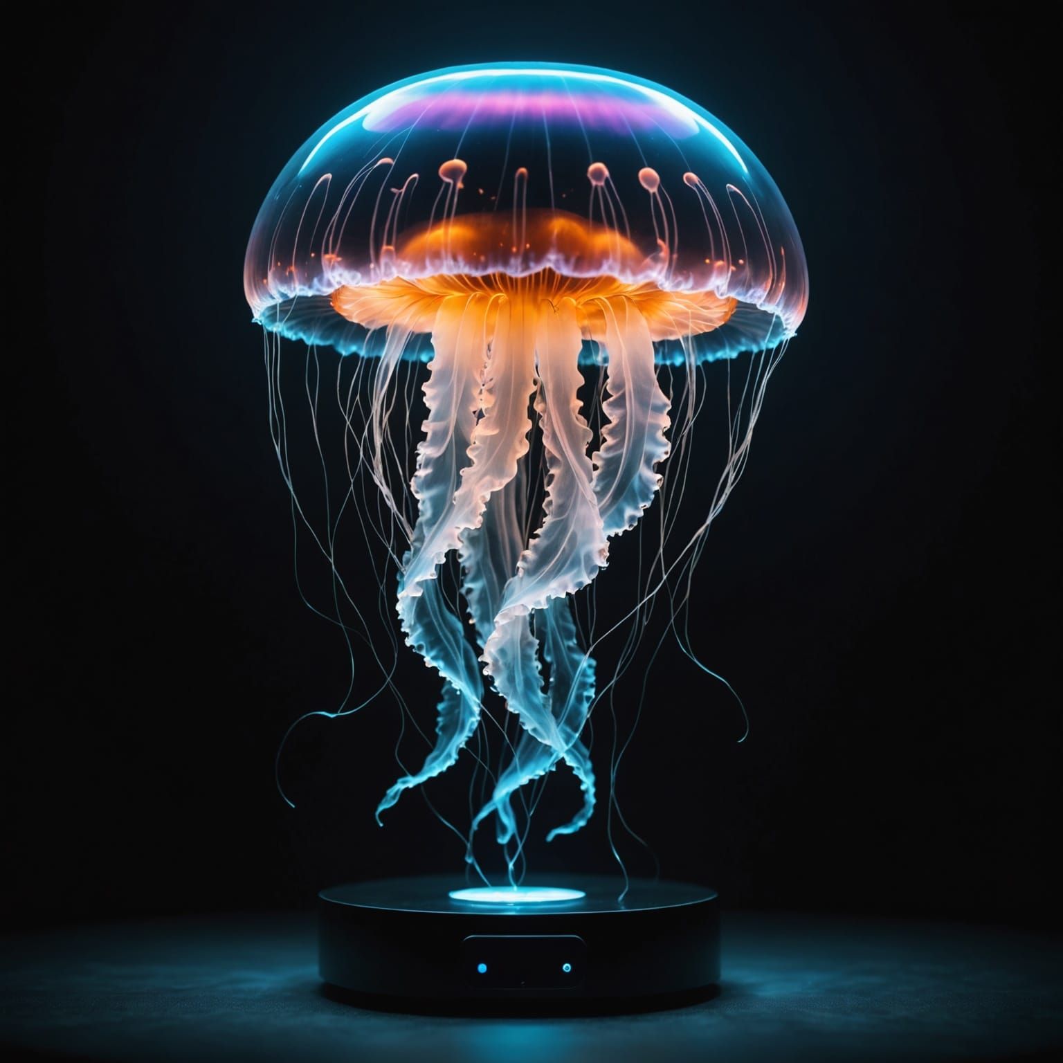 Light holographic projection of a jellyfish  by @undefined