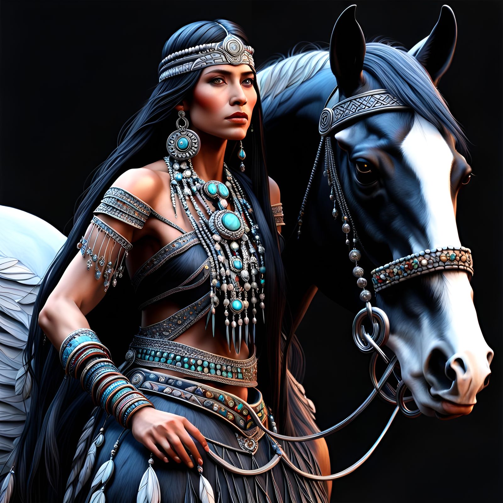 Native American Indian Warrior woman 2