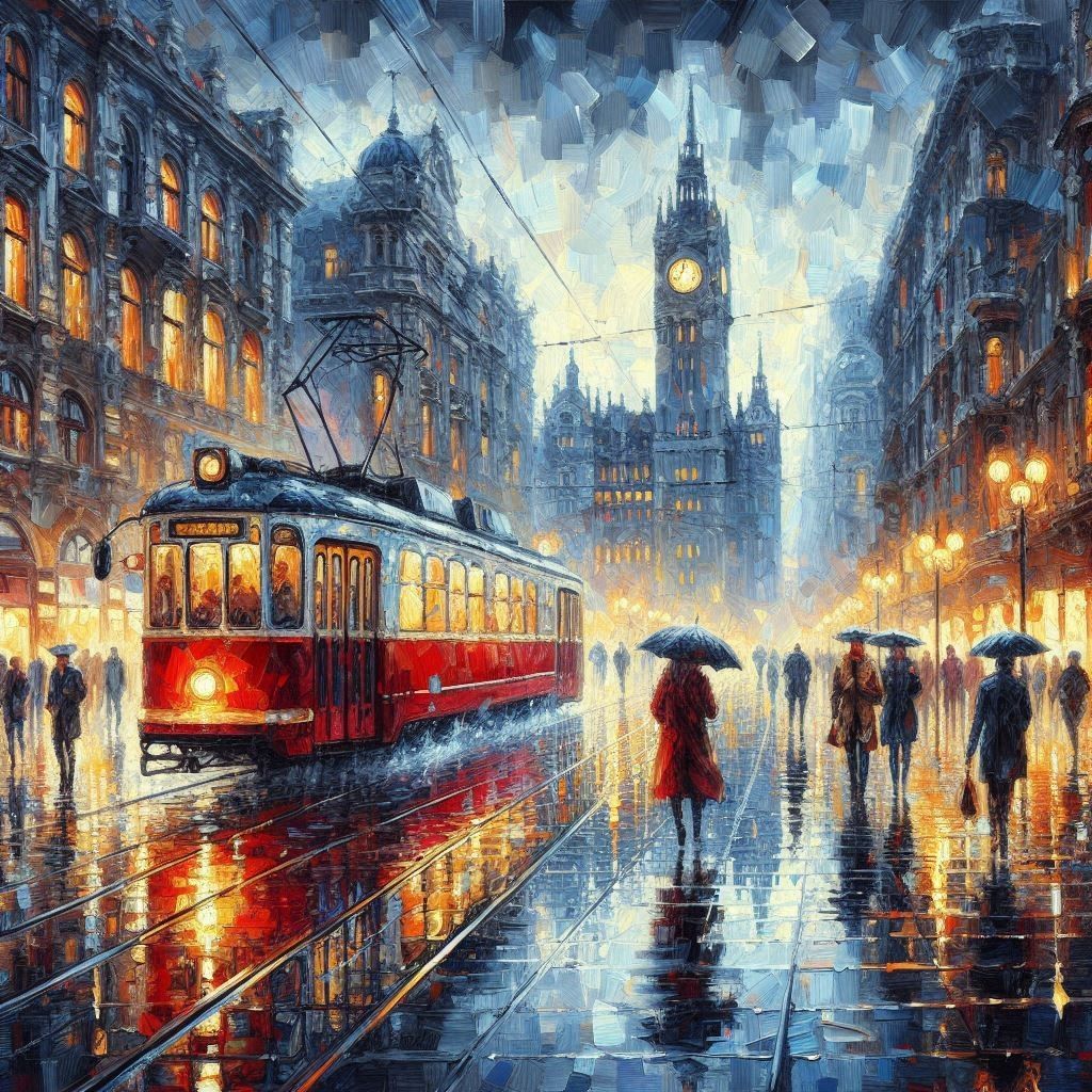 Rain-Soaked Metropolis  by @Punkmeister