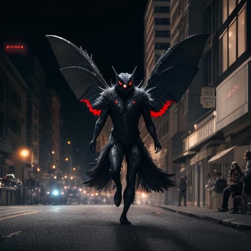 A Variation of a Theme: 'The Mothman Captured by a Traffic Camera'