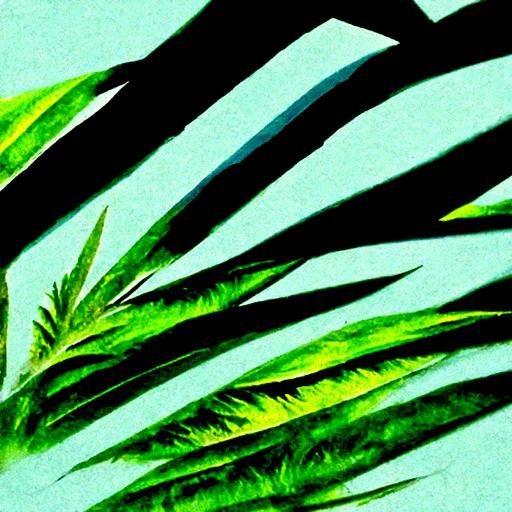 California palm trees 8K 3D detailed painting digital illust...