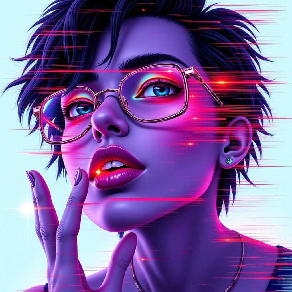 <lora:Glitch n Errorcore:1.0> illustration of a person 