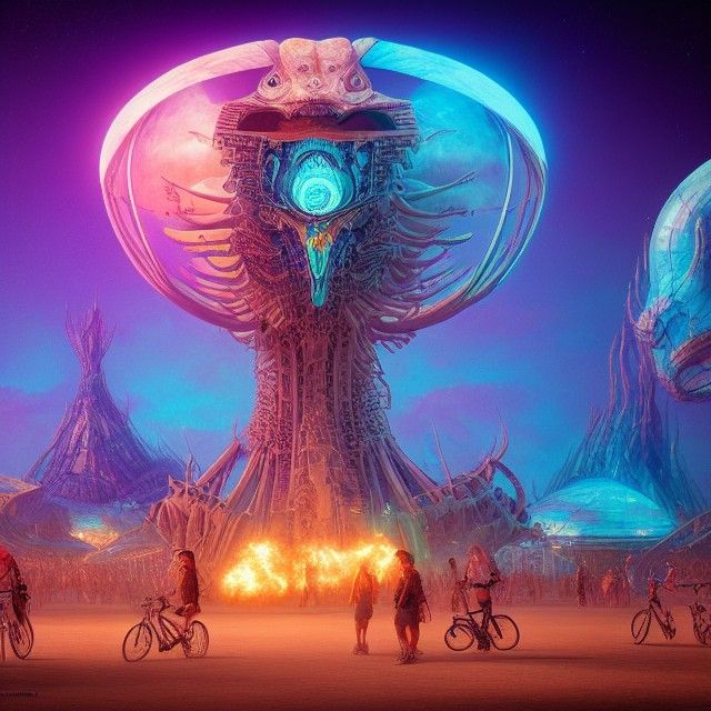 Burning man on another planet