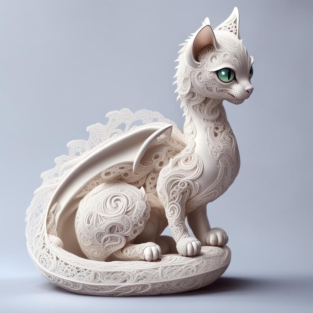 Lacey dragoncat  by @Laevos