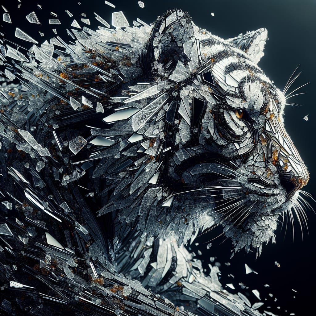 Tiger shattered glass 