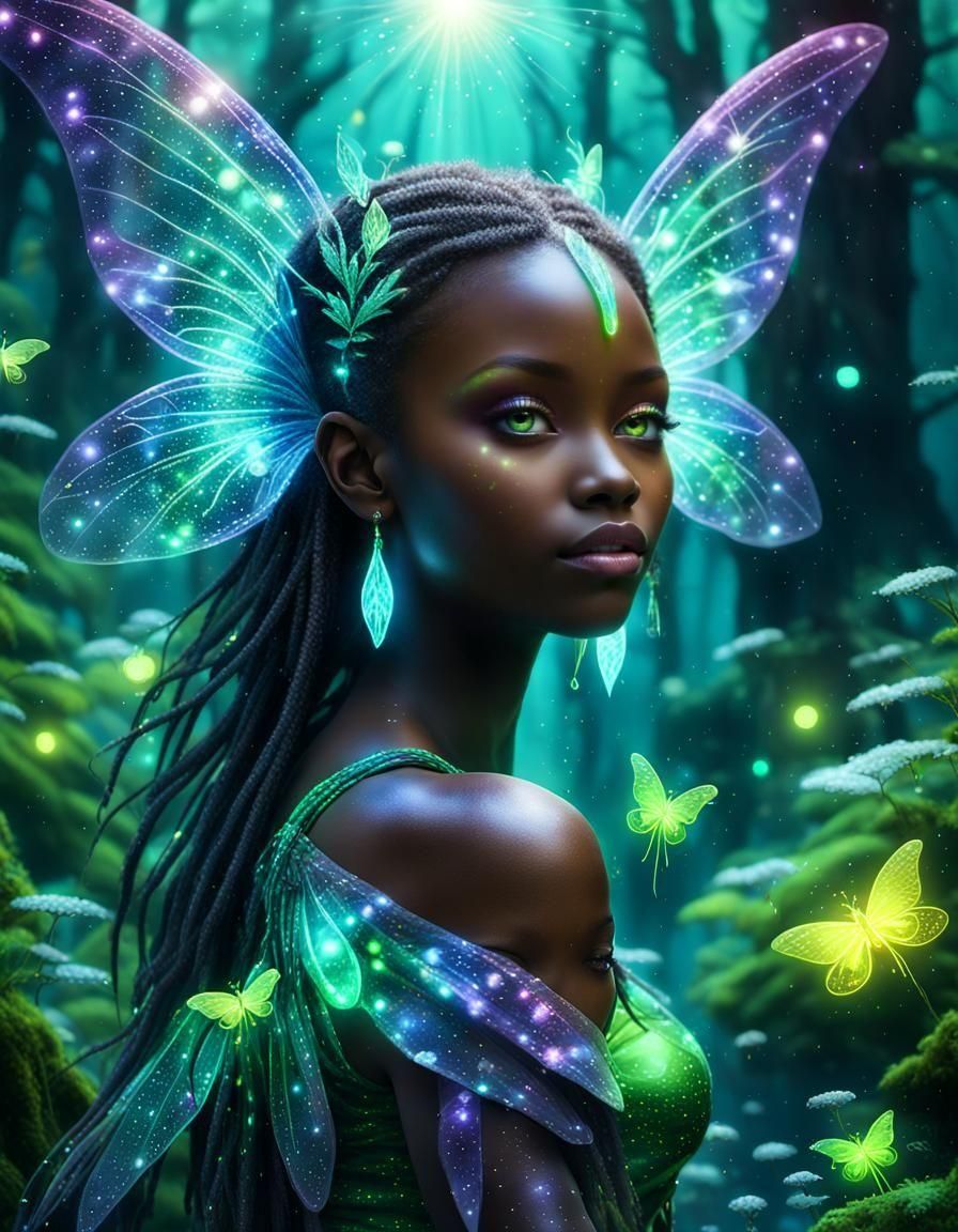 Sweet and Beautiful African Fairy IV  by @Susan
