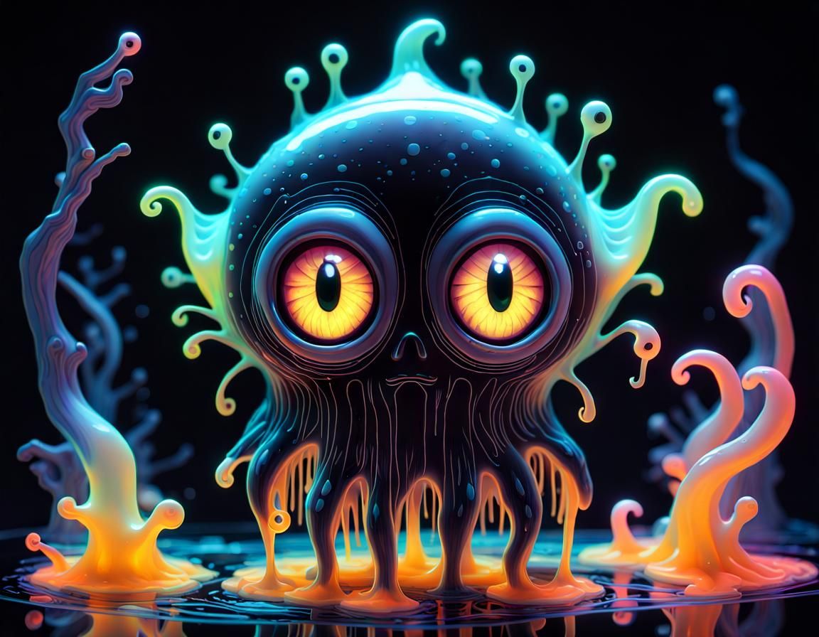 Neon ghosty  by @Mandelbot