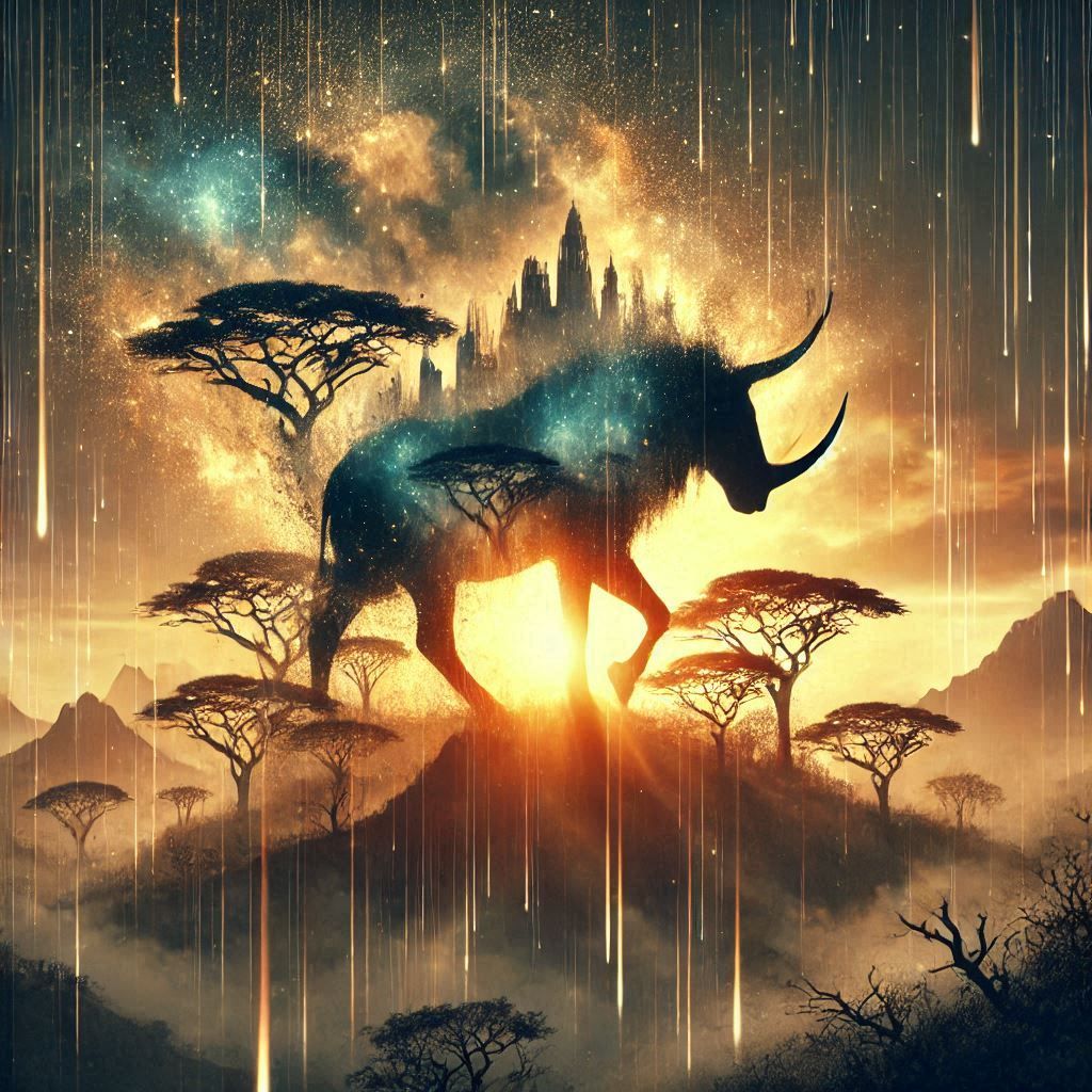 double exposure beautiful fantasy DALL-E 3 portrait landscape..