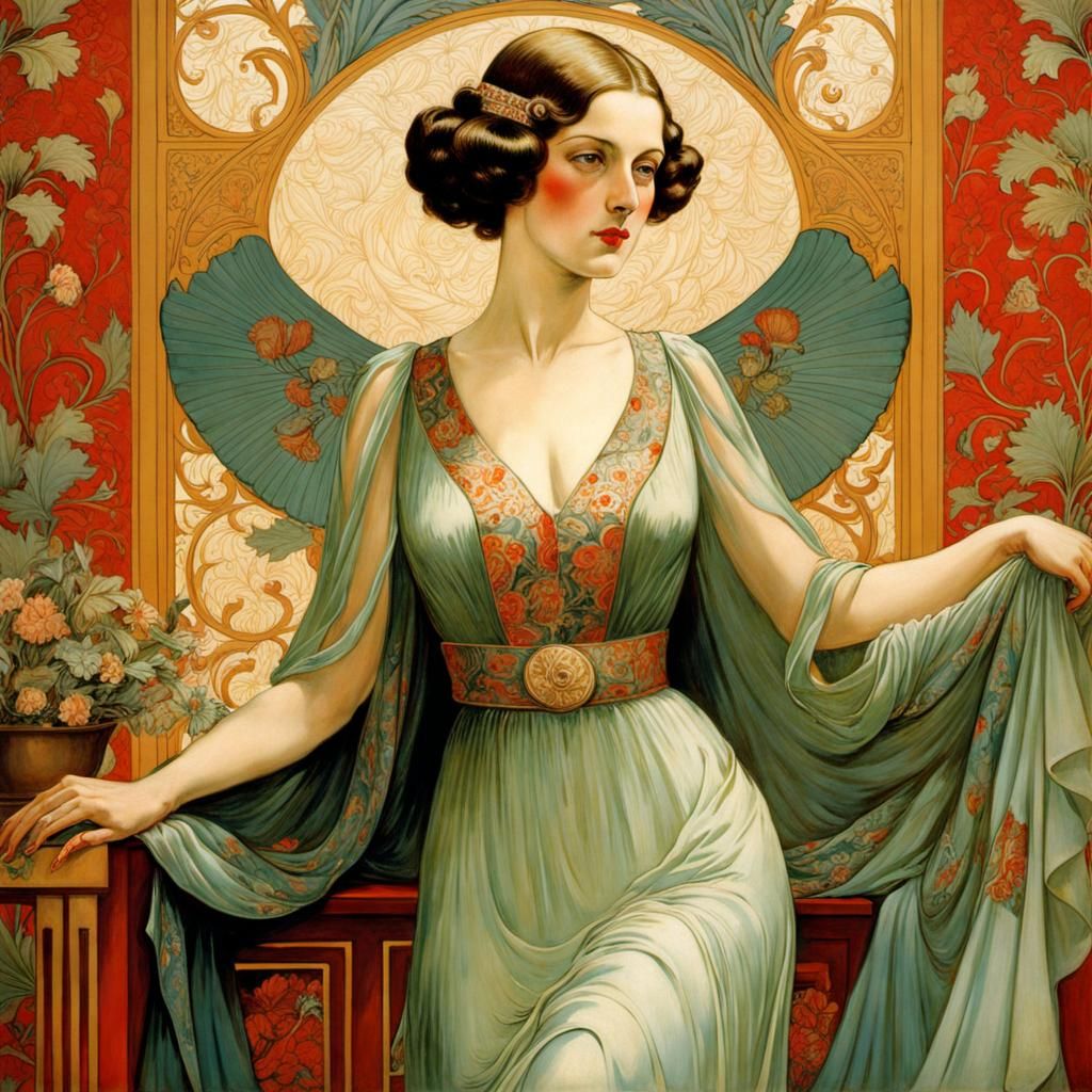 Art deco woman