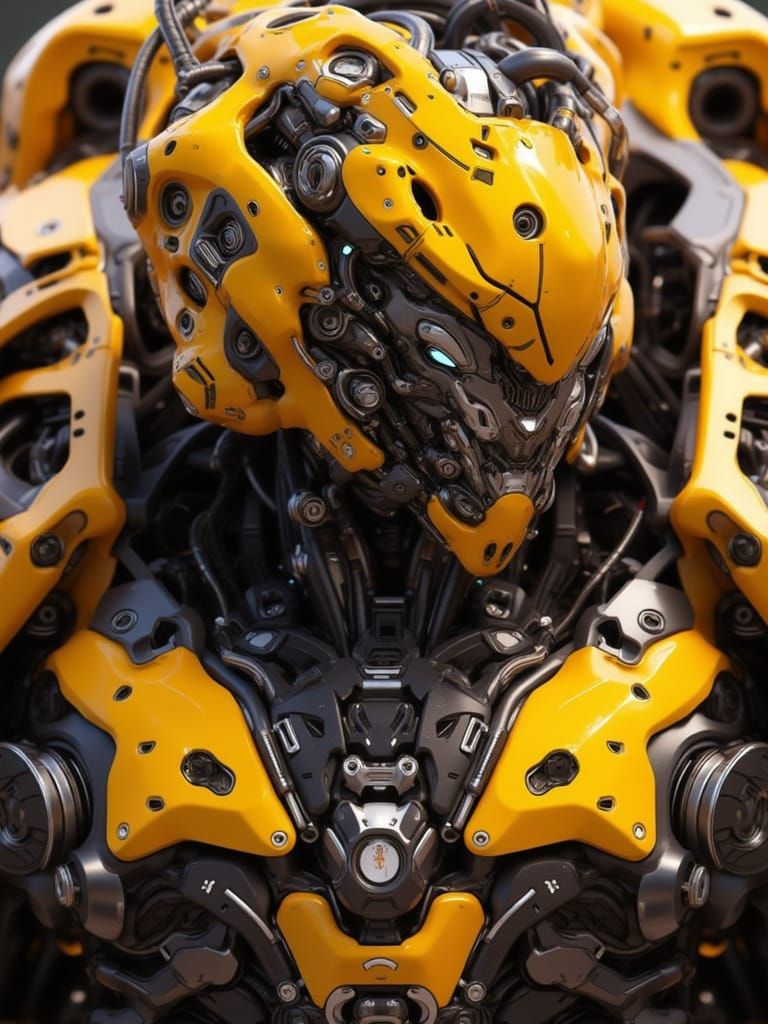 <lora:Heavy Mecha:1.0> Heavy yellow mecha