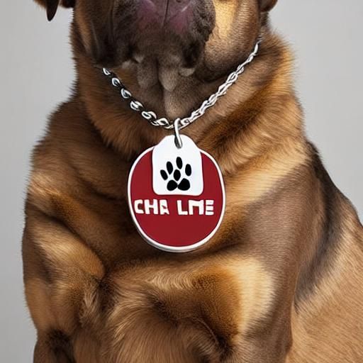 want to draw a dog tag. First, I'll draw the outline of the ...