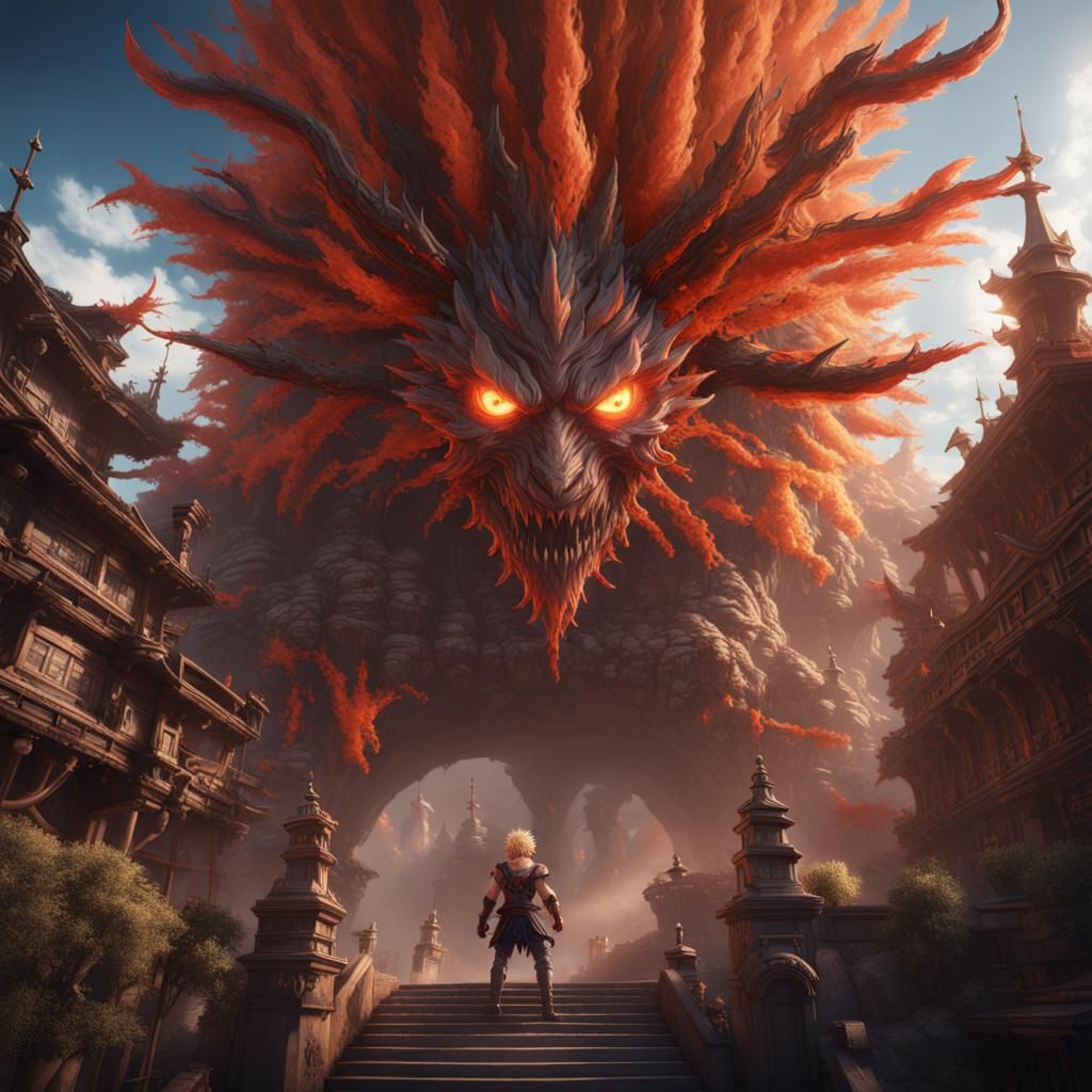 Bakugo: Detailed Matte Painting in 8K Resolution