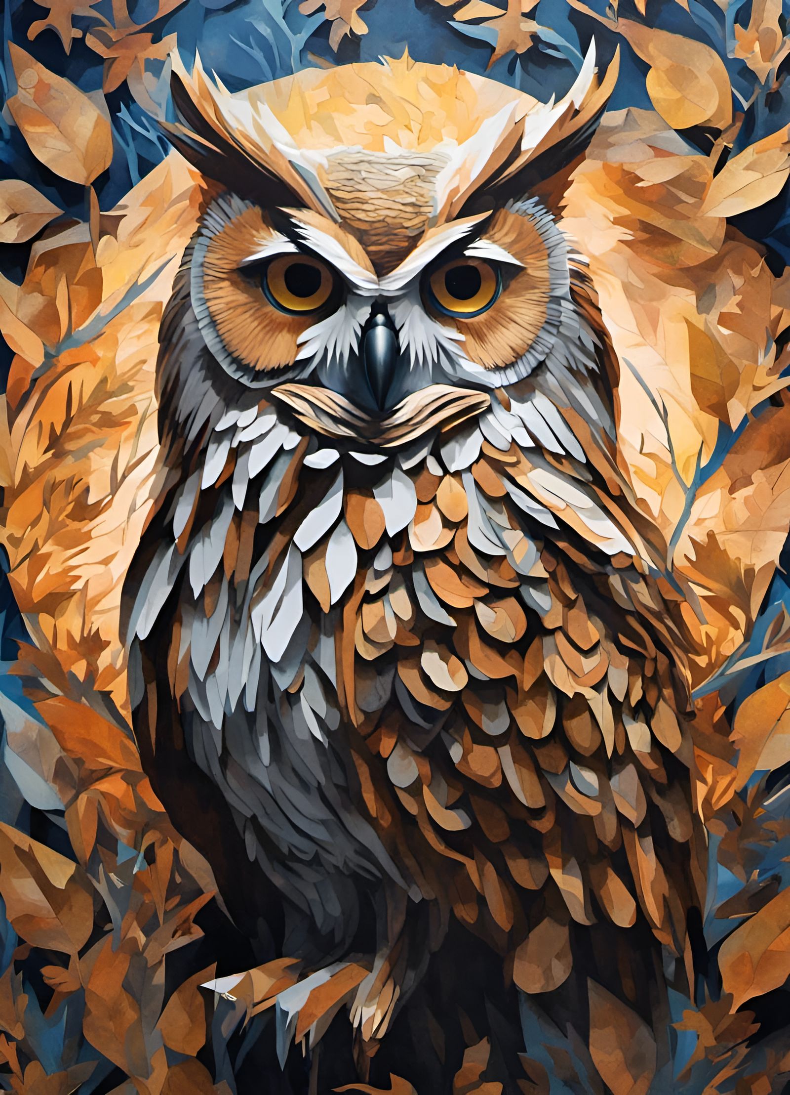 Autumn Owl  by @Thombmx