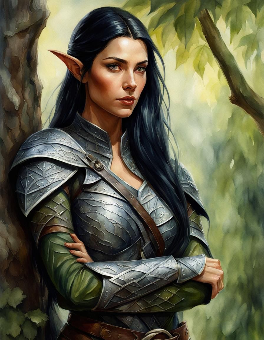 Stellanor, wood elf ranger - AI Generated Artwork - NightCafe Creator